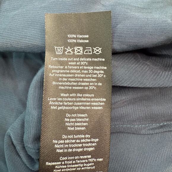 HUSH Madden Mini Slip Dress Size S Blue Minimalist Classic - Picture 16 of 16